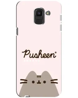 Чохол для Samsung Galaxy J6 2018 (J600F) з картинкою «Pusheen логотип»