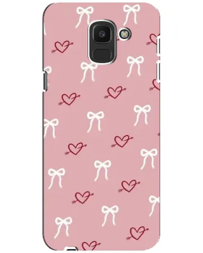 Чохол для Samsung Galaxy J6 2018 (J600F) з картинкою «Серця та банти» Чохол для Samsung Galaxy J6 2018 (J600F) з картинкою «Серця та банти»
