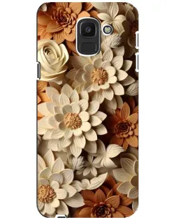 Чохол для Samsung Galaxy J6 2018 (J600F) з картинкою «Бежевий флористичний декор» Чохол для Samsung Galaxy J6 2018 (J600F) з картинкою «Бежевий флористичний декор»