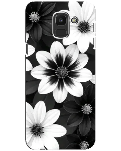Чохол для Samsung Galaxy J6 2018 (J600F) з картинкою «Монохромні айстри» Чохол для Samsung Galaxy J6 2018 (J600F) з картинкою «Монохромні айстри»