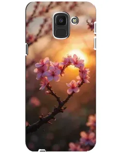 Чохол для Samsung Galaxy J6 2018 (J600F) з картинкою «Рожевий цвіт сердечко на тлі заходу» Чохол для Samsung Galaxy J6 2018 (J600F) з картинкою «Рожевий цвіт сердечко на тлі заходу»