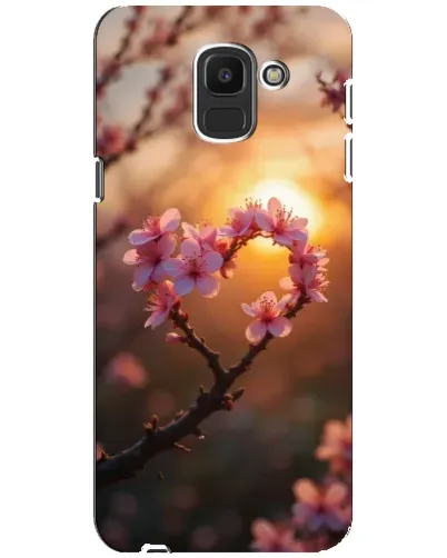 Чохол для Samsung Galaxy J6 2018 (J600F) з картинкою «Рожевий цвіт сердечко на тлі заходу» Чохол для Samsung Galaxy J6 2018 (J600F) з картинкою «Рожевий цвіт сердечко на тлі заходу»