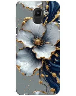 Чохол для Samsung Galaxy J6 2018 (J600F) з картинкою «Біла квітка та золотий флюїд» Чохол для Samsung Galaxy J6 2018 (J600F) з картинкою «Біла квітка та золотий флюїд»