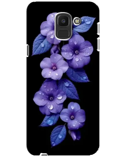 Чохол для Samsung Galaxy J6 2018 (J600F) з картинкою «Фіолетові квіти з росою» Чохол для Samsung Galaxy J6 2018 (J600F) з картинкою «Фіолетові квіти з росою»