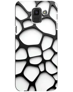Чохол для Samsung Galaxy J6 2018 (J600F) з картинкою «Біла об'ємна сітка»