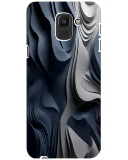 Чохол для Samsung Galaxy J6 2018 (J600F) з картинкою «Об'ємні сині складки»