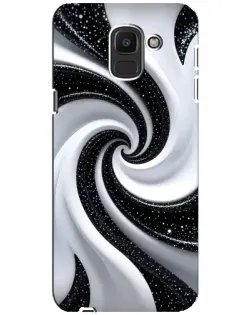 Чохол для Samsung Galaxy J6 2018 (J600F) з картинкою «Чорно-біла спіраль»