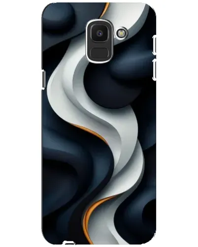 Чохол для Samsung Galaxy J6 2018 (J600F) з картинкою «Об'ємні чорно-білі стрічки» Чохол для Samsung Galaxy J6 2018 (J600F) з картинкою «Об'ємні чорно-білі стрічки»