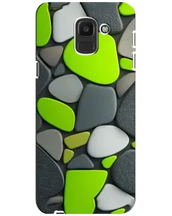 Чохол для Samsung Galaxy J6 2018 (J600F) з картинкою «Яскрава неонова галька»