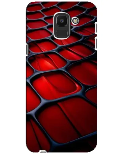 Чохол для Samsung Galaxy J6 2018 (J600F) з картинкою «Червона глянцева сітка» Чохол для Samsung Galaxy J6 2018 (J600F) з картинкою «Червона глянцева сітка»