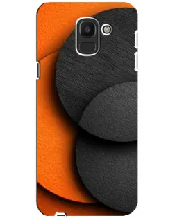 Чохол для Samsung Galaxy J6 2018 (J600F) з картинкою «Геометрія помаранчевих кіл»