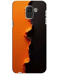 Чохол для Samsung Galaxy J6 2018 (J600F) з картинкою «Помаранчевий розлом»