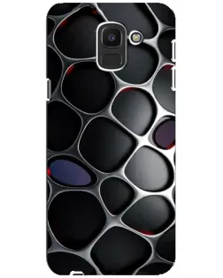 Чохол для Samsung Galaxy J6 2018 (J600F) з картинкою «Об'ємна темна решітка»
