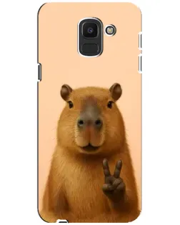 Чехол для Samsung Galaxy J6 2018 (J600F) с картинкой «Капибара виктория» Чехол для Samsung Galaxy J6 2018 (J600F) с картинкой «Капибара виктория»