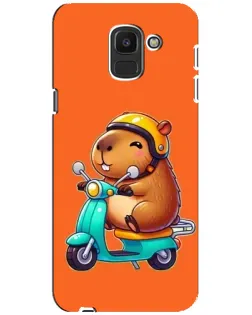Чехол для Samsung Galaxy J6 2018 (J600F) с картинкой «Капибара на скутере» Чехол для Samsung Galaxy J6 2018 (J600F) с картинкой «Капибара на скутере»