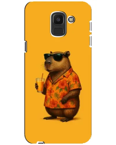 Чехол для Samsung Galaxy J6 2018 (J600F) с картинкой «Капибара на отдыхе»