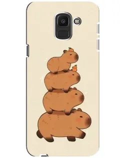 Чехол для Samsung Galaxy J6 2018 (J600F) с картинкой «Башня из капибар» Чехол для Samsung Galaxy J6 2018 (J600F) с картинкой «Башня из капибар»
