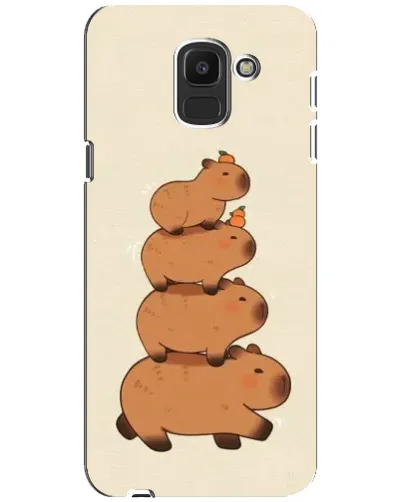 Чехол для Samsung Galaxy J6 2018 (J600F) с картинкой «Башня из капибар»