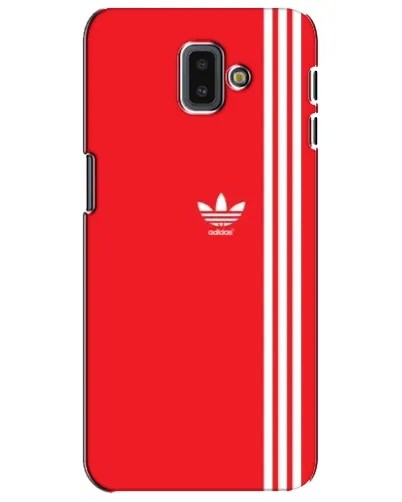 Чехол для Samsung Galaxy J6 Plus 2018 (J610) с картинкой «Красный минимализм Adidas»