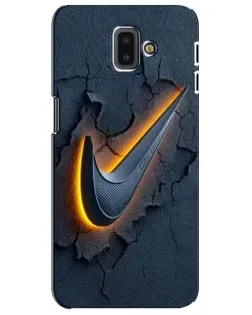 Чехол для Samsung Galaxy J6 Plus 2018 (J610) с картинкой «Объемный логотип Найк»