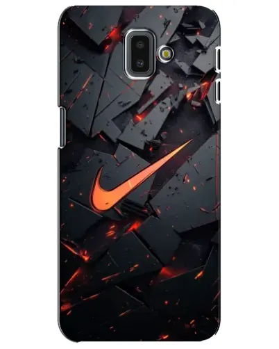 Чехол для Samsung Galaxy J6 Plus 2018 (J610) с картинкой «Nike — эффект разломов»