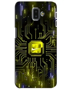 Чехол для Samsung Galaxy J6 Plus 2018 (J610) с картинкой «Nike — золотая искра»