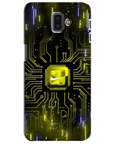 Чехол для Samsung Galaxy J6 Plus 2018 (J610) с картинкой «Nike — золотая искра»