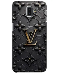 Чехол для Samsung Galaxy J6 Plus 2018 (J610) с картинкой «Кожаная текстура LV»