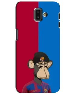 Чехол для Samsung Galaxy J6 Plus 2018 (J610) с картинкой «Bored Ape — фанат Барсы»