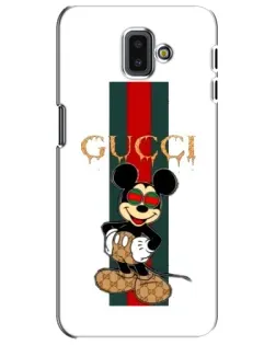 Чехол для Samsung Galaxy J6 Plus 2018 (J610) с картинкой «Микки Маус Gucci — полосы»