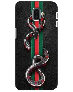 Чехол для Samsung Galaxy J6 Plus 2018 (J610) с картинкой «Gucci — змея на полосе»