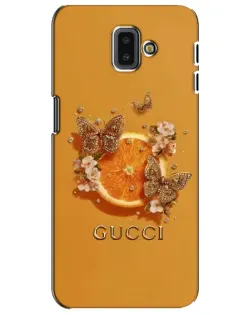 Чехол для Samsung Galaxy J6 Plus 2018 (J610) с картинкой «Gucci — золотые бабочки»