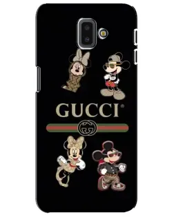 Чехол для Samsung Galaxy J6 Plus 2018 (J610) с картинкой «Gucci — герои Disney и монограмма»