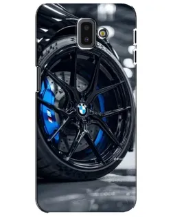 Чехол для Samsung Galaxy J6 Plus 2018 (J610) с картинкой «Колесо BMW вблизи»