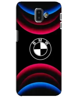 Чехол для Samsung Galaxy J6 Plus 2018 (J610) с картинкой «Логотип BMW и неоновые дуги»