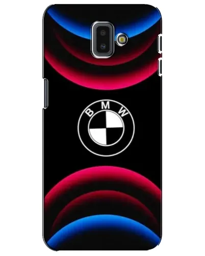 Чехол для Samsung Galaxy J6 Plus 2018 (J610) с картинкой «Логотип BMW и неоновые дуги»