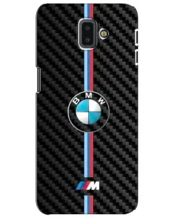 Чехол для Samsung Galaxy J6 Plus 2018 (J610) с картинкой «Эмблема BMW и карбон»