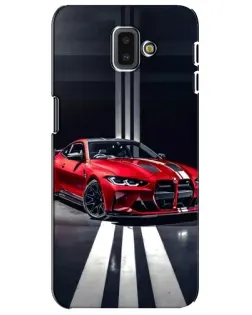 Чехол для Samsung Galaxy J6 Plus 2018 (J610) с картинкой «Красная BMW на дороге»