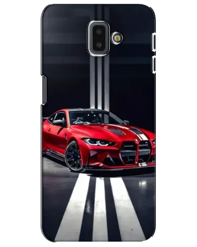 Чехол для Samsung Galaxy J6 Plus 2018 (J610) с картинкой «Красная BMW на дороге»