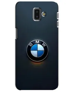 Чехол для Samsung Galaxy J6 Plus 2018 (J610) с картинкой «Логотип BMW — минимализм»