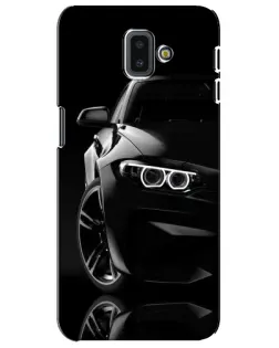 Чехол для Samsung Galaxy J6 Plus 2018 (J610) с картинкой «Черная BMW — профиль»