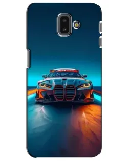 Чехол для Samsung Galaxy J6 Plus 2018 (J610) с картинкой «BMW — огни неона»