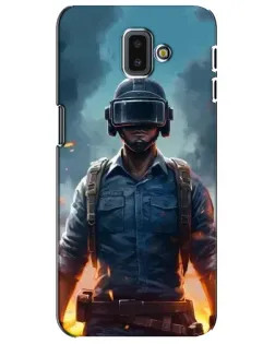 Чехол для Samsung Galaxy J6 Plus 2018 (J610) с картинкой «PUBG — реалистичный герой»