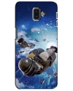 Чехол для Samsung Galaxy J6 Plus 2018 (J610) с картинкой «Десант PUBG — прыжок»