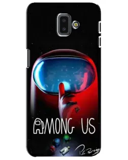 Чохол для Samsung Galaxy J6 Plus 2018 (J610) з картинкою «Червоний імпостер — макро»