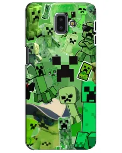 Чохол для Samsung Galaxy J6 Plus 2018 (J610) з картинкою «Кріпери Minecraft»