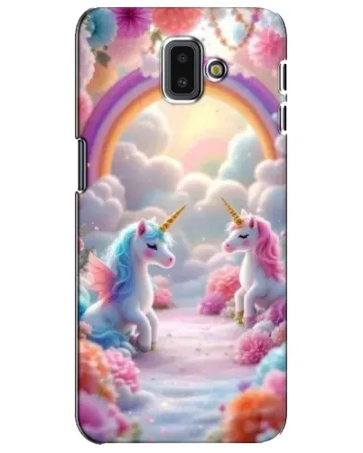 Чехол для Samsung Galaxy J6 Plus 2018 (J610) с картинкой «Радуга и единороги» Чехол для Samsung Galaxy J6 Plus 2018 (J610) с картинкой «Радуга и единороги»