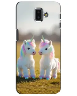 Чехол для Samsung Galaxy J6 Plus 2018 (J610) с картинкой «Пара единорогов»