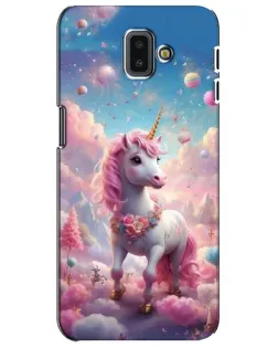 Чехол для Samsung Galaxy J6 Plus 2018 (J610) с картинкой «Единорог среди облаков»