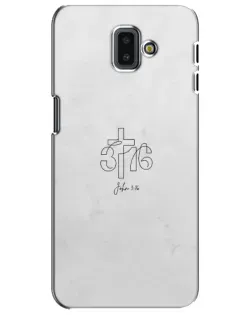 Чехол для Samsung Galaxy J6 Plus 2018 (J610) с картинкой «Иоанна 3:16 Крест»